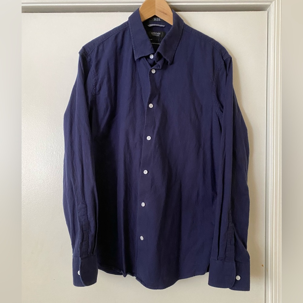 Nordstrom Men’s Stretch Oxford Trim Fit